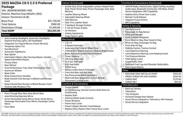 2025 Mazda Mazda CX-5 2.5 S Preferred AWD