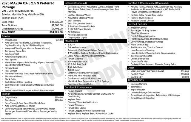 2025 Mazda Mazda CX-5 2.5 S Preferred AWD
