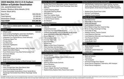 2025 Mazda Mazda CX-5 2.5 S Carbon Edition AWD