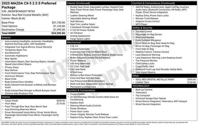 2025 Mazda Mazda CX-5 2.5 S Preferred AWD