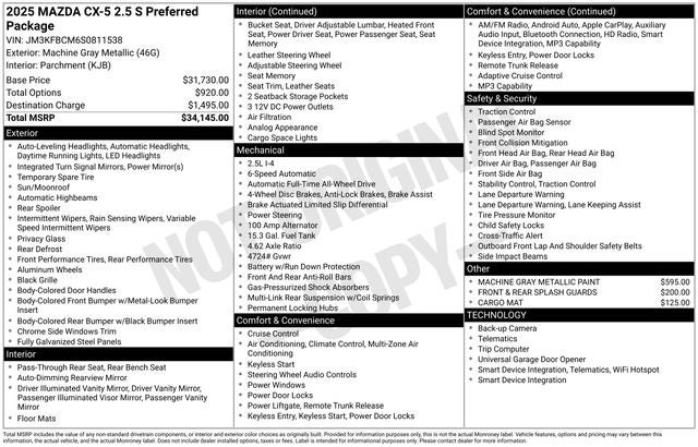 2025 Mazda Mazda CX-5 2.5 S Preferred AWD