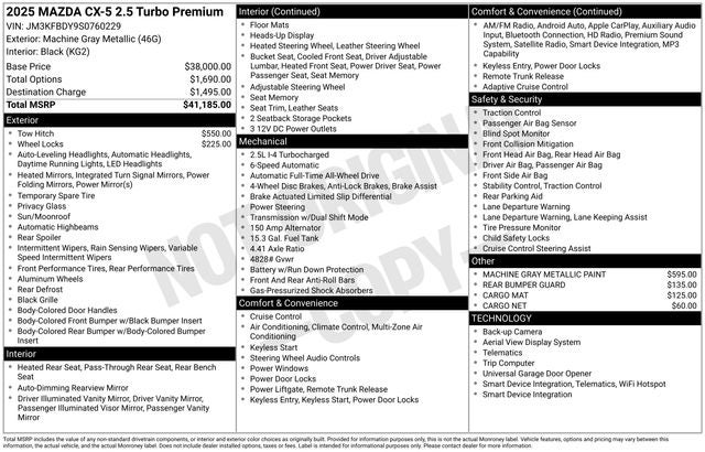 2025 Mazda Mazda CX-5 2.5 Turbo Premium AWD