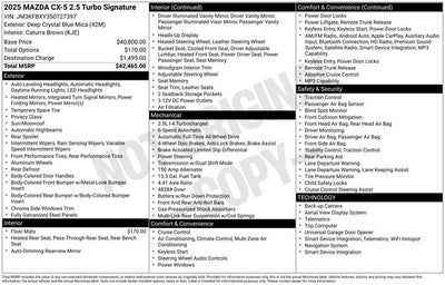 2025 Mazda Mazda CX-5 2.5 Turbo Signature AWD
