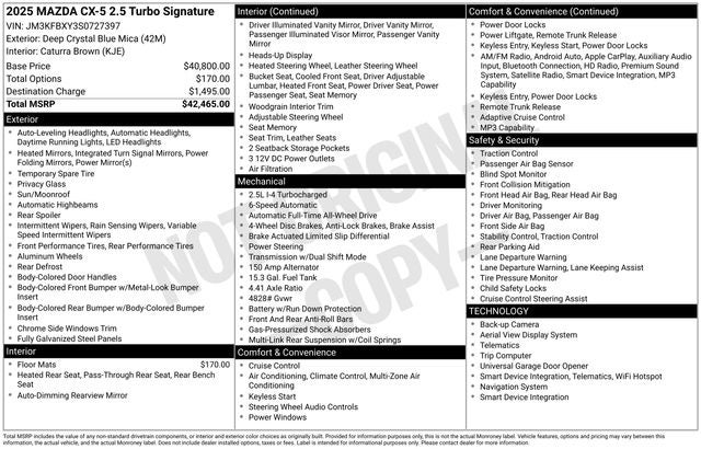 2025 Mazda Mazda CX-5 2.5 Turbo Signature AWD