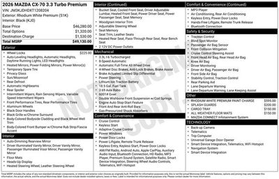 2026 Mazda Mazda CX-70 3.3 Turbo Premium AWD