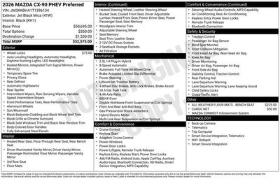 2026 Mazda Mazda CX-90 Plug-In Hybrid Preferred AWD