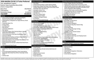 2026 Mazda Mazda CX-90 3.3 Turbo Preferred AWD