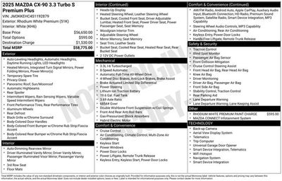2025 Mazda Mazda CX-90 3.3 Turbo S Premium Plus
