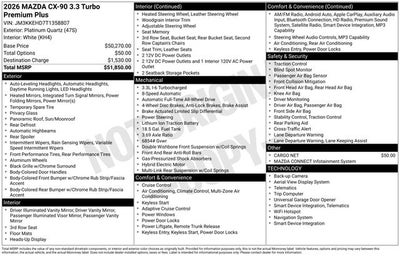 2026 Mazda Mazda CX-90 3.3 Turbo Premium Plus AWD