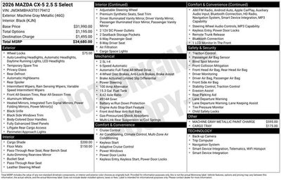 2026 Mazda Mazda CX-5 2.5 S Select AWD