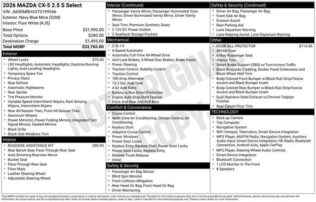 2026 Mazda Mazda CX-5 2.5 S Select AWD