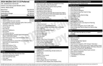 2026 Mazda Mazda CX-5 2.5 S Preferred AWD