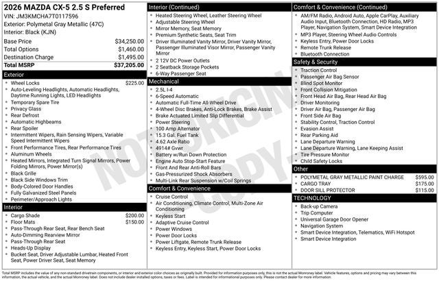 2026 Mazda Mazda CX-5 2.5 S Preferred AWD