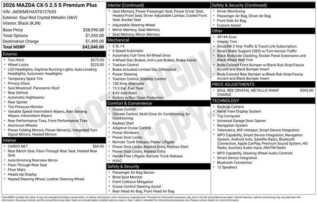 2026 Mazda Mazda CX-5 2.5 S Premium Plus AWD