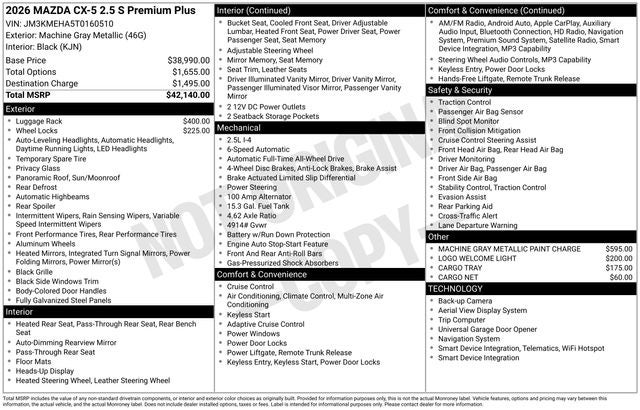 2026 Mazda Mazda CX-5 2.5 S Premium Plus AWD