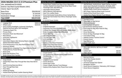 2026 Mazda Mazda CX-5 2.5 S Premium Plus AWD