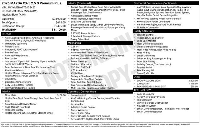 2026 Mazda Mazda CX-5 2.5 S Premium Plus AWD