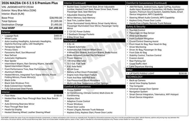 2026 Mazda Mazda CX-5 2.5 S Premium Plus AWD