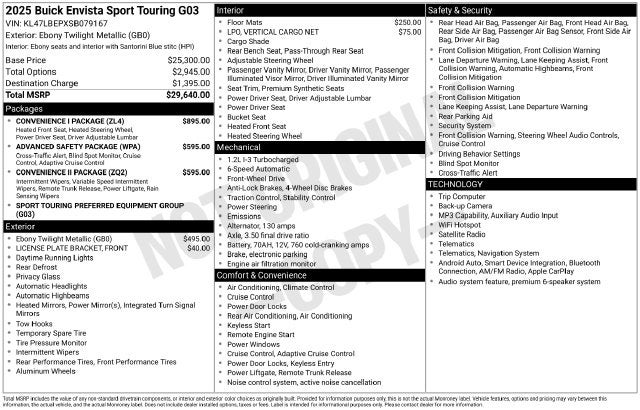 2025 Buick Envista Sport Touring