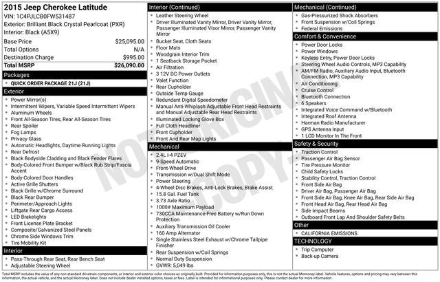 2015 Jeep Cherokee Latitude