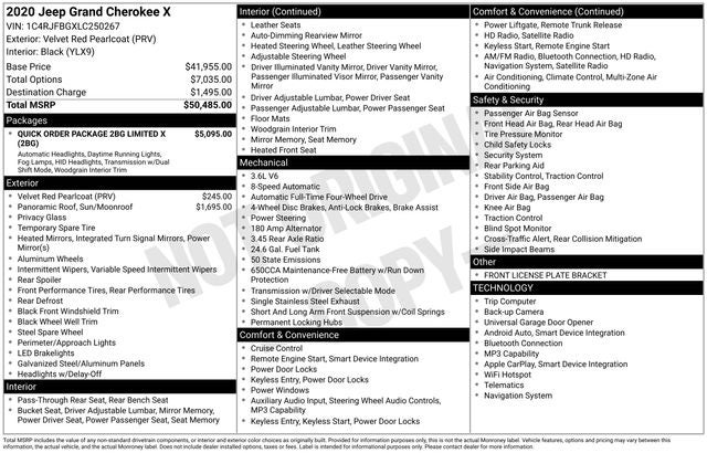 2020 Jeep Grand Cherokee Limited X