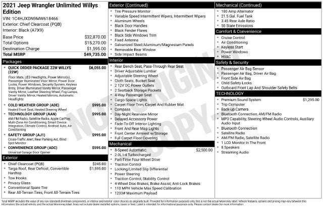 2021 Jeep Wrangler Unlimited Willys