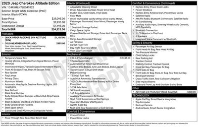 2020 Jeep Cherokee Altitude