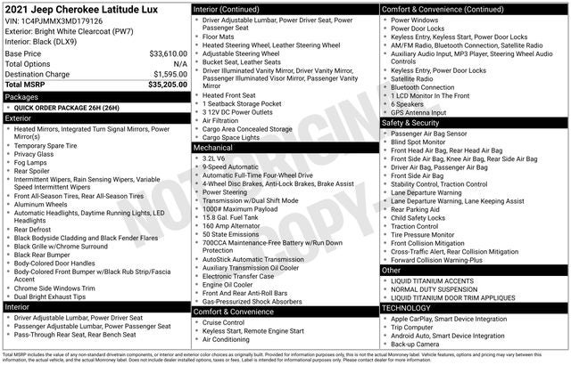 2021 Jeep Cherokee Latitude Lux