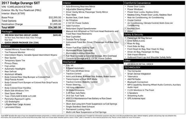 2017 Dodge Durango SXT