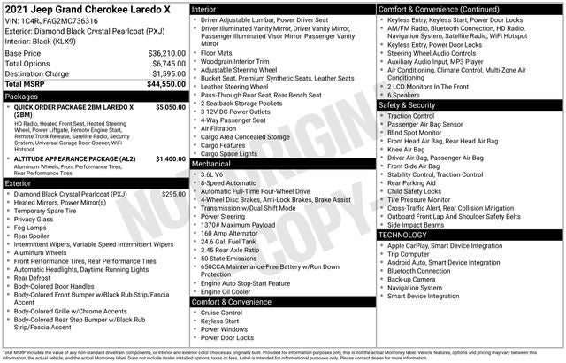 2021 Jeep Grand Cherokee Laredo X