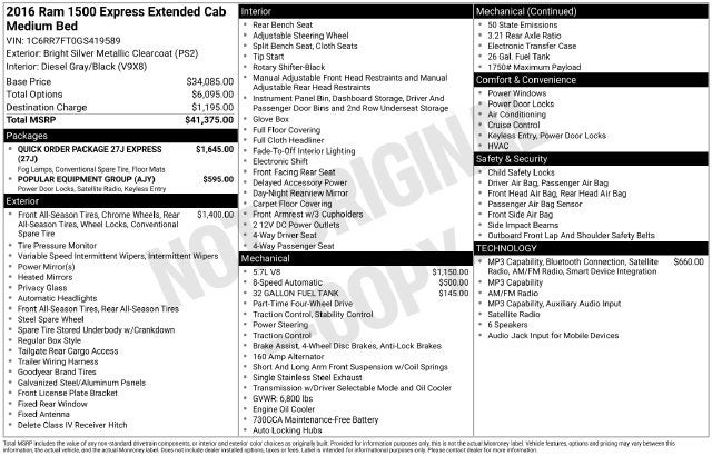 2016 RAM 1500 Express