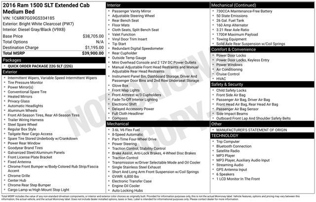 2016 RAM 1500 SLT