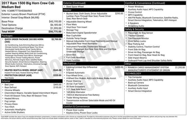 2017 RAM 1500 Big Horn