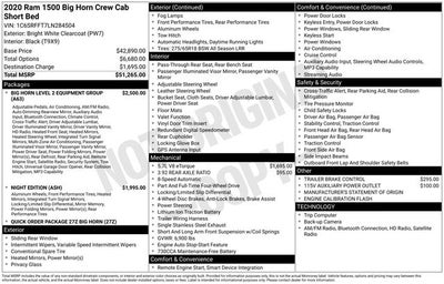 2020 RAM 1500 Big Horn/Lone Star