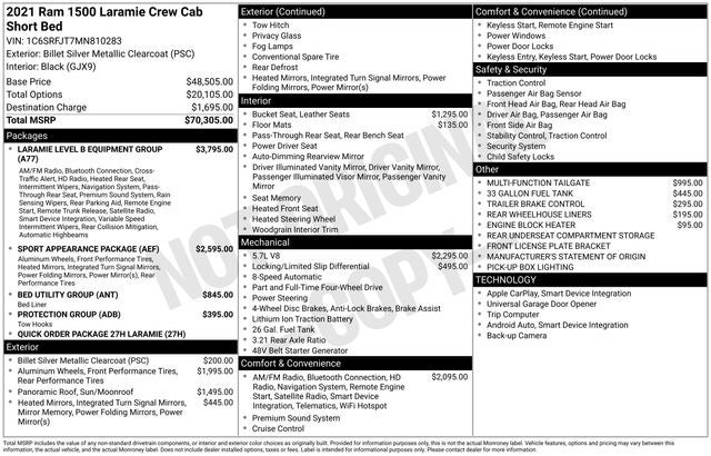 2021 RAM 1500 Laramie
