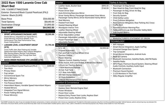 2022 RAM 1500 Laramie