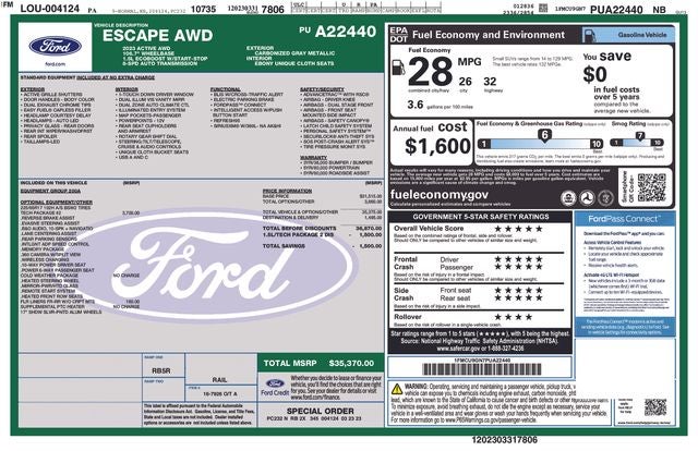 2023 Ford Escape Active