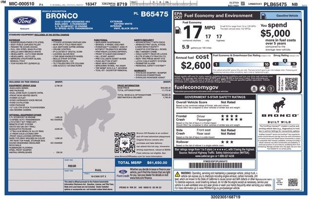 2023 Ford Bronco Badlands