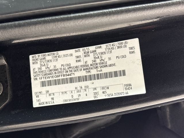 2015 Ford F-150 Platinum