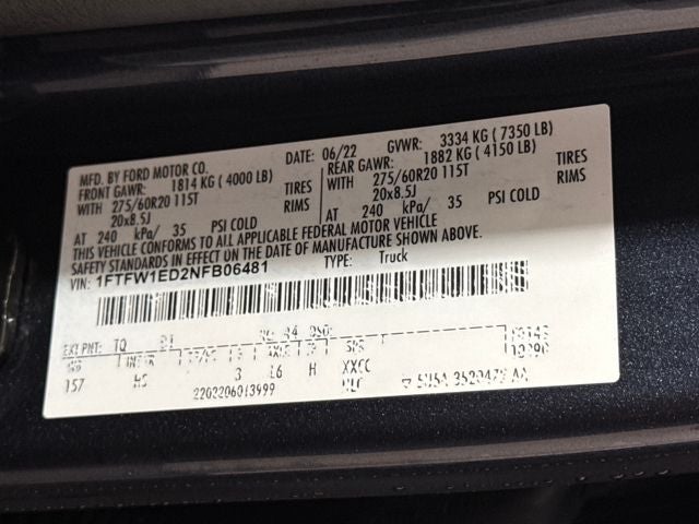 2022 Ford F-150 Lariat