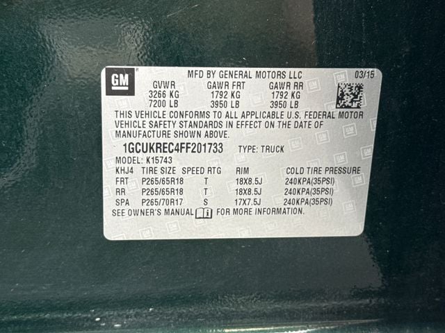 2015 Chevrolet Silverado 1500 LT LT2