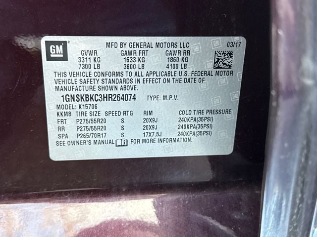 2017 Chevrolet Tahoe LT