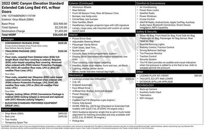 2022 GMC Canyon Elevation Standard