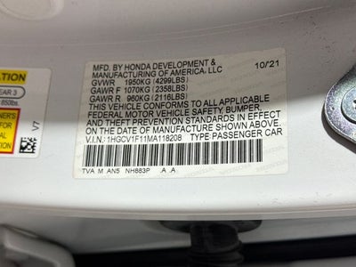 2021 Honda Accord LX