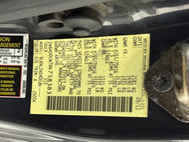 2013 Nissan Frontier SV