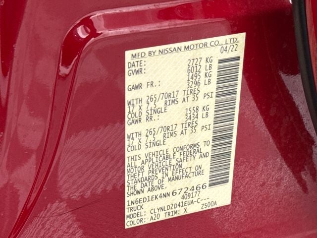 2022 Nissan Frontier PRO-4X