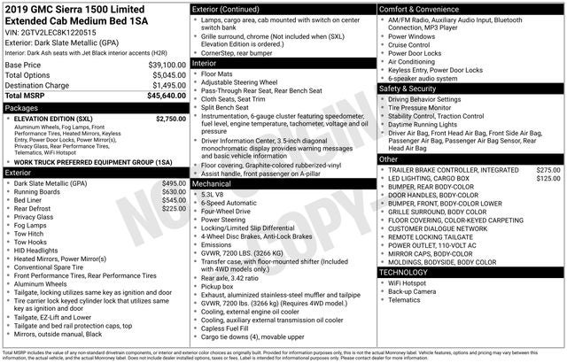 2019 GMC Sierra 1500 Limited Base