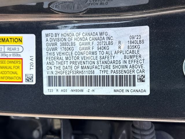 2024 Honda Civic Sport