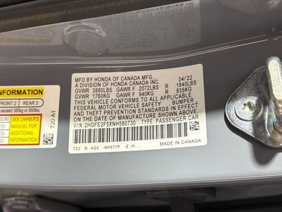 2022 Honda Civic Sport