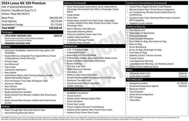 2024 Lexus NX 350 Premium